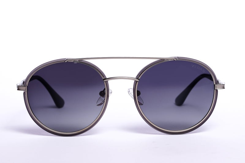 VEGAS Full Rim Round Men Grey  Sunglasses V2043 C3 - Image 1